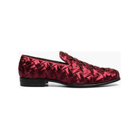 Stacy Adams Savoir Satin Textile Upper Shoes 25611-601 Burgundy