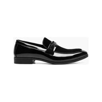 Stacy Adams Spratley Moc Toe Saddle Slip On Dress Shoes Black 25686-001