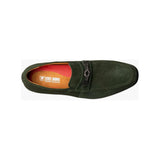 Stacy Adams Ravelle Moc Toe Bit Slip On Shoes Washed Green Suede 25680-344