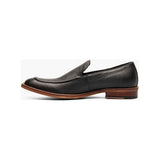 Stacy Adams Prentice Moc Toe Slip On Shoes Black Tumbled 25649-007