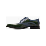 Stacy Adams Ivingale Wingtip Oxford Dress Shoes Leather Navy Green 25684-411