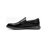 Nunn Bush Chase Moc Toe Slip On Walking Shoes Black 85092-001