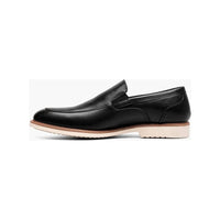 Stacy Adams Wellington Moc Toe Slip On Black Leather 25714-001