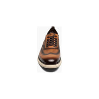 Stacy Adams Edgewood Wingtip Elastic Lace Up Sneakers Cognac 25690-221