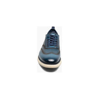 Stacy Adams Edgewood Wingtip Elastic Lace Up Sneakers Blue 25690-400