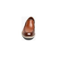 Nunn Bush Chase Moc Toe Slip On Walking Shoes Cognac Multi 85092-229