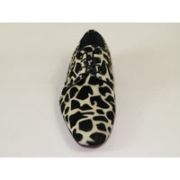 Men's GENIO Leopard Red Leather Sole Shoes Turkey 120195268 Black White