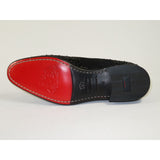 Men's GENIO Suede Red Leather Sole Shoes Turkey 120196481 Black Stones