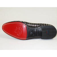 Men's GENIO Suede Croc Red Leather Sole Shoes Turkey 120371142 Metallic Silver