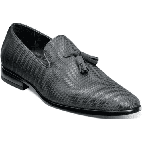 Stacy Adams Men's Tazewell Plain Toe Tassel Slip On Gray 25343-020