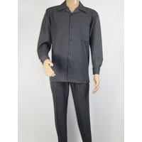 Men's MONTIQUE Two Piece Set Walking Leisure Suit Long Sleeves 1641 Gray