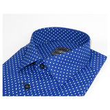 Men's Shirt Hankie CASILA Turkey Cotton Blend 501920-05 Royal Blue Polka Dots