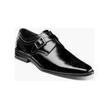 Stacy Adams Kinsley Plain Toe Monk Strap Shoes Black 20180-001