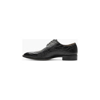 25576 - 001 Stacy Adams Turano Bike Toe Oxford Croc Print Shoes Black - J.Valintin Men's Wear Legend - 25576 - 001 black - 8.5