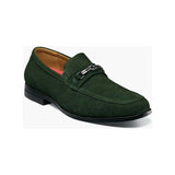 Stacy Adams Ravelle Moc Toe Bit Slip On Shoes Washed Green Suede 25680-344