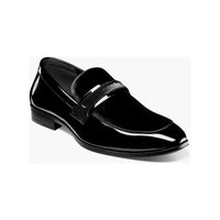 Stacy Adams Spratley Moc Toe Saddle Slip On Dress Shoes Black 25686-001