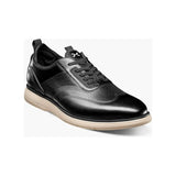 Stacy Adams Edgewood Wingtip Elastic Lace Up Sneakers Black 25690-001