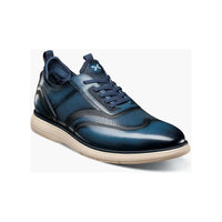 Stacy Adams Edgewood Wingtip Elastic Lace Up Sneakers Blue 25690-400