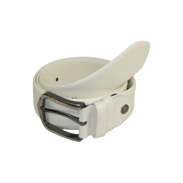 Men's Belt By PICCODER Turkey Genuine Leather Textured 3900 White