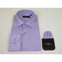 Men's Shirt Hankie CASILA Turkey Cotton Blend 501770-24 Lavender Oxford Texture