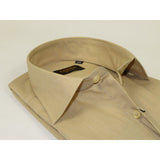 Men's Shirt Hankie CASILA Turkey Cotton Blend 501770-29 Tan Oxford Texture