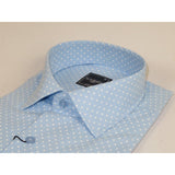 Men Shirt Hankie CASILA Turkey Cotton Blend 501920-06 Blue Polka Dots