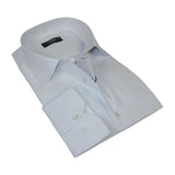 Men's Shirt By CASILA Turkey Cotton Blend Long Sleeves 501990-19 White Corded