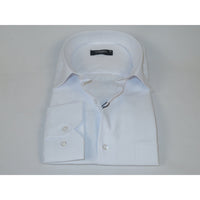 Men's Shirt By CASILA Turkey Cotton Blend Long Sleeves 501990-19 White Corded