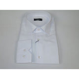 Men's Shirt By CASILA Turkey Cotton Blend Long Sleeves 501990-19 White Corded