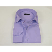 Men's Shirt By CASILA Turkey Cotton Blend Long Sleeves 502000-10 Solid Lavender