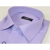 Men's Shirt By CASILA Turkey Cotton Blend Long Sleeves 502000-10 Solid Lavender