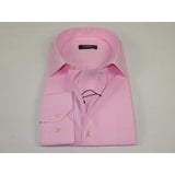 Men's Shirt By CASILA Turkey Cotton Blend Long Sleeves 502000-08 Solid Pink