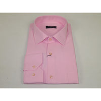 Men's Shirt By CASILA Turkey Cotton Blend Long Sleeves 502000-08 Solid Pink