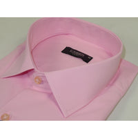 Men's Shirt By CASILA Turkey Cotton Blend Long Sleeves 502000-08 Solid Pink