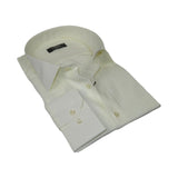 Men's Shirt By CASILA Turkey Cotton Blend Long Sleeves 502000-14 Solid Ivory