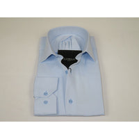 Men's Shirt, Hankie CASILA Turkey Cotton Blend Long Sleeves 502050-08 Blue Pique