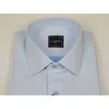 Men's Shirt, Hankie CASILA Turkey Cotton Blend Long Sleeves 502050-08 Blue Pique