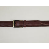 Men's Belt By PICCODER Turkey Genuine Leather Stitched 5021 Brown