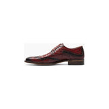 Stacy Adams Gennaro Wingtip Oxford Ostrich Print Leather Red 25537-600