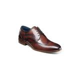 Stacy Adams Brayden Wingtip Oxford Shoes Smooth Leather Brown 25635-200