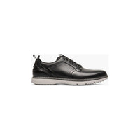 Stacy Adams Sync Plain Toe Elastic Lace Up Sneaker Shoes Leather Black 25662-001