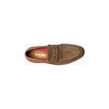 Stacy Adams Marlowe Algonquin Moc Toe Penny Slip On Dark Tan Suede 25550-211