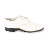 Stacy Adams Men Dress Classic Cap Toe Lace Shoes White Madison Biscuit 00012-07