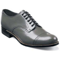 Original Mens Stacy Adams Biscuit Shoes Steel Gray Soft Leather Madison 00012-10