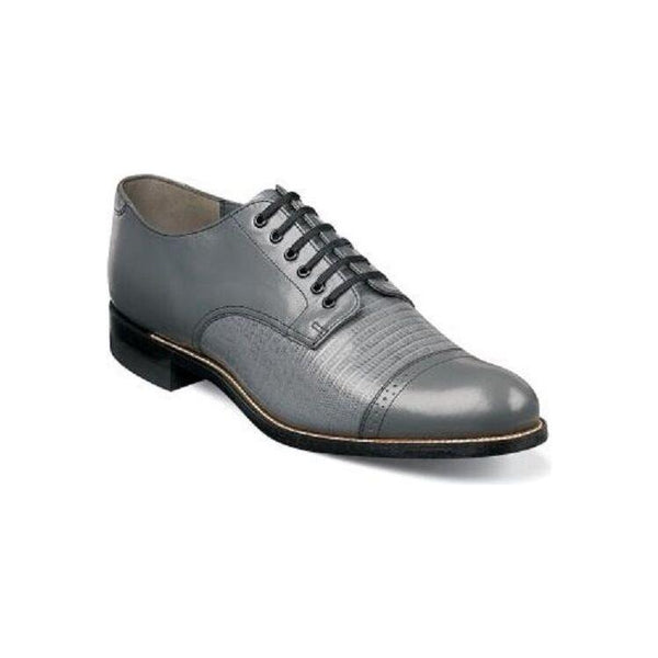 Madison Stacy Adams Biscuit Mens Shoes Oxfords Gray lizard print 00049-10