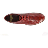 Stacy Adams Madison Anaconda Print Leather Shoes Red 00055-600