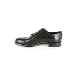 Stacy Adams Mens Shoes Biscuit Leather Oxford Black Lizard Madison 00049-01