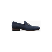 Stacy Adams Wydell Moc Toe Bit Slip On Shoes Navy Suede 25588-415