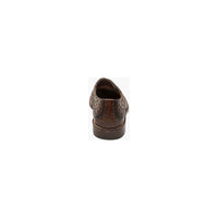 Stacy Adams Gennaro Wingtip Oxford Ostrich Print Leather Cognac 25537-221