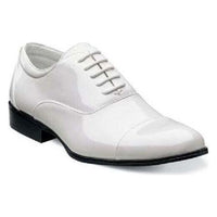 Tuxedo Prom Shoes Stacy Adams Mens Gala Shinny White Patent Leather 24998-122